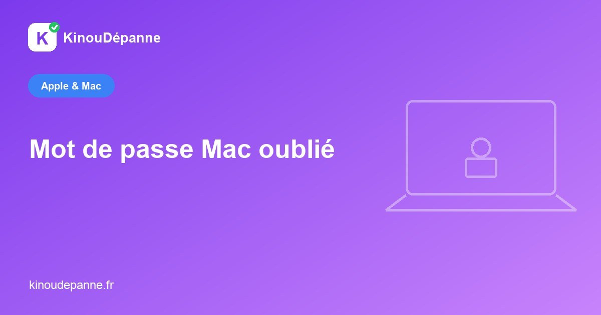 Mot de passe Mac oublié : débloquer un MacBook Air, Pro ou Neo
