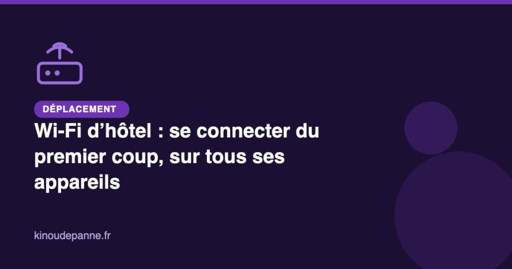 Wi-Fi d'hôtel : se connecter du premier coup, sur tous ses appareils