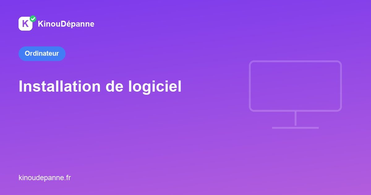 Installation de logiciel
