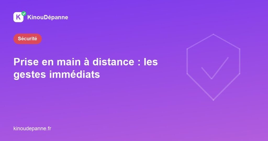 Prise en main à distance d'un ordinateur par un faux technicien