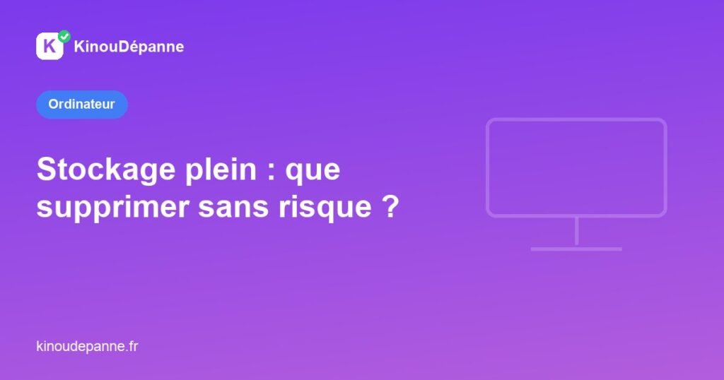 Stockage plein sur un PC, un iPhone ou Google Photos