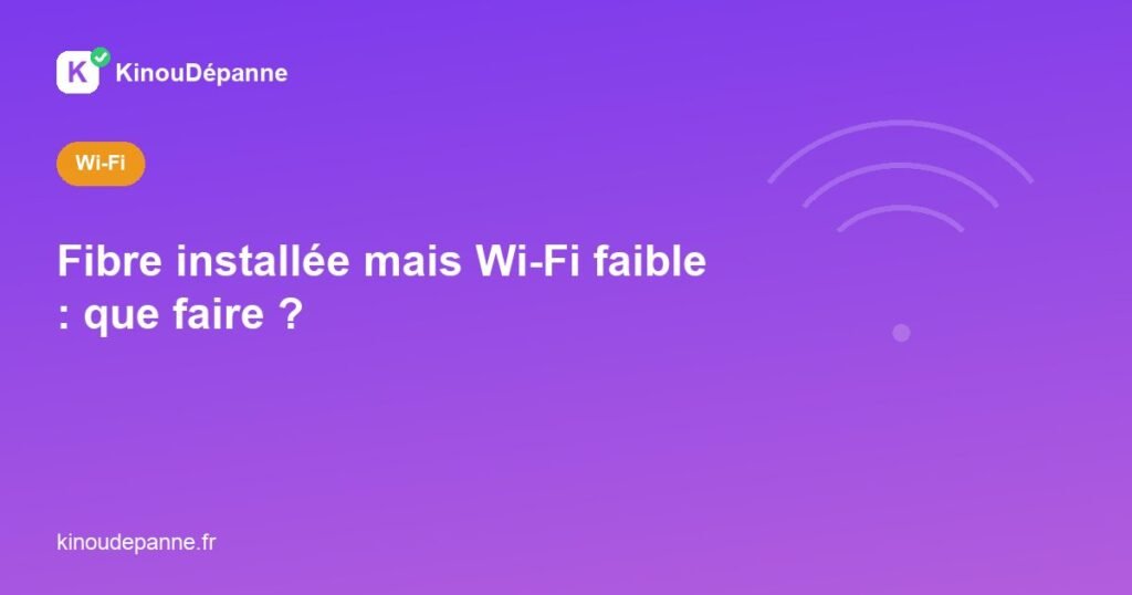 Fibre installée mais Wi-Fi faible dans certaines pièces de la maison