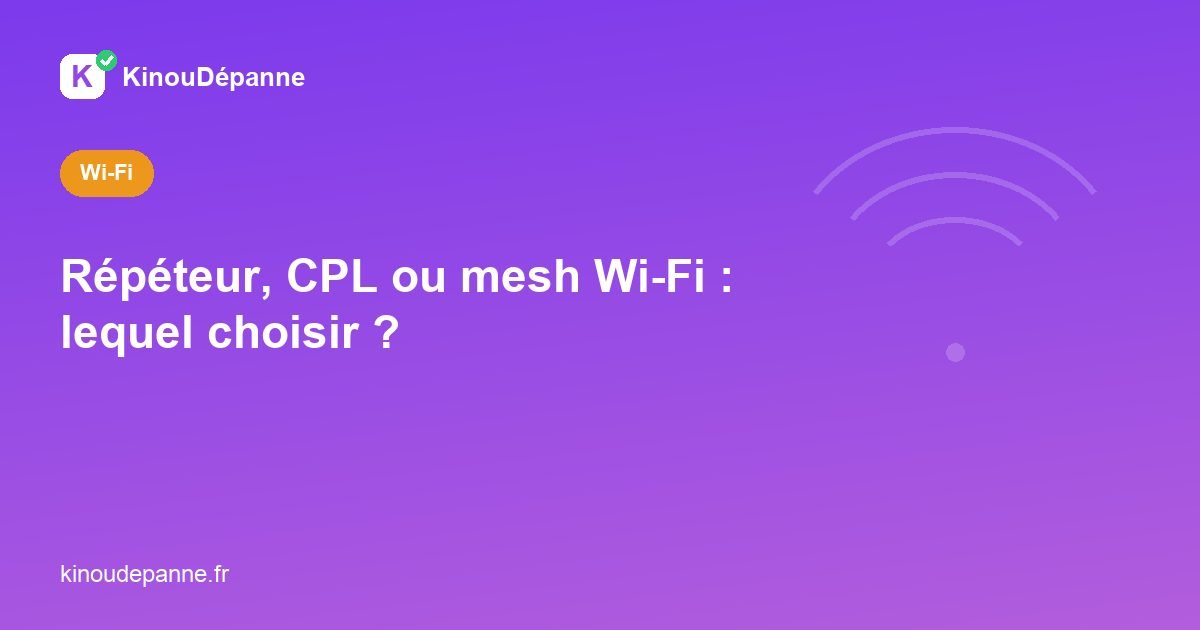 Répéteur, CPL ou mesh Wi-Fi : lequel choisir ?